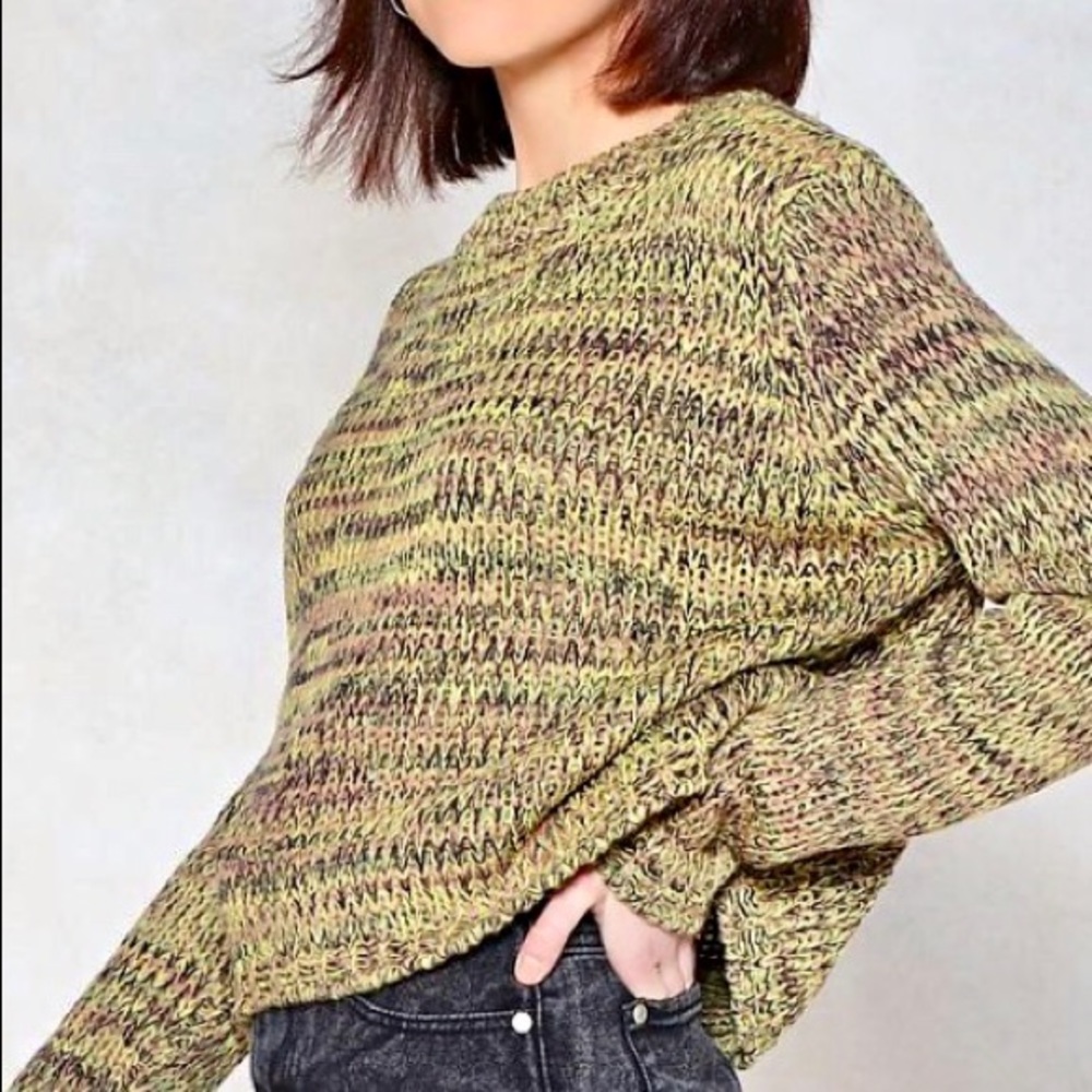 Nasty Gal Green Knit Sweater